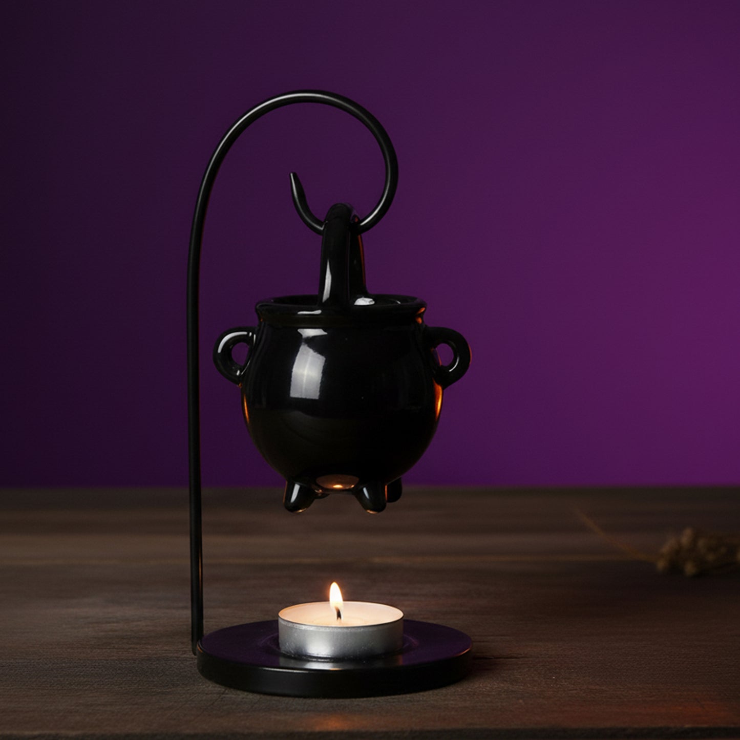 Black Hanging Cauldron Oil Burner - Witchy Gifts