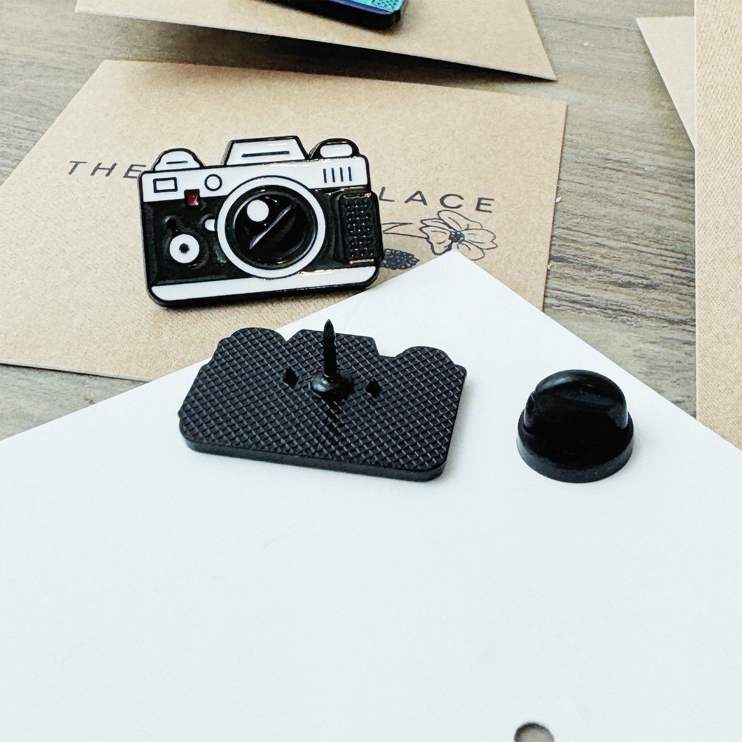 Retro Camera Pin Badge - Vintage Camera Enamel Pin - Colourful Hard Pin