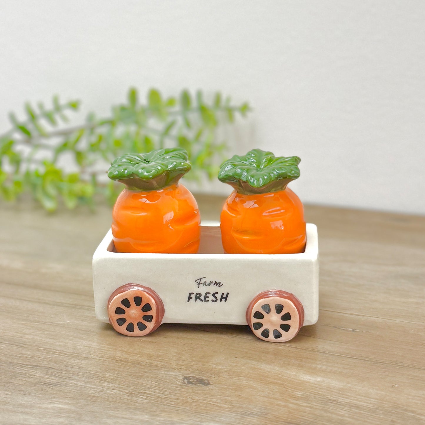 Carrot Salt and Pepper Shakers – Ceramic Cruet Set for Kitchen & Table Decor
