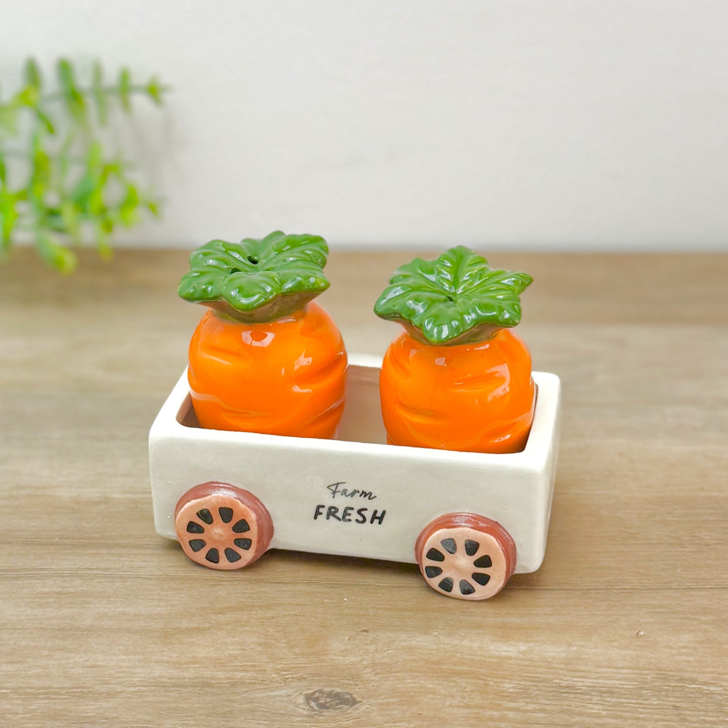 Carrot Salt and Pepper Shakers – Ceramic Cruet Set for Kitchen & Table Decor