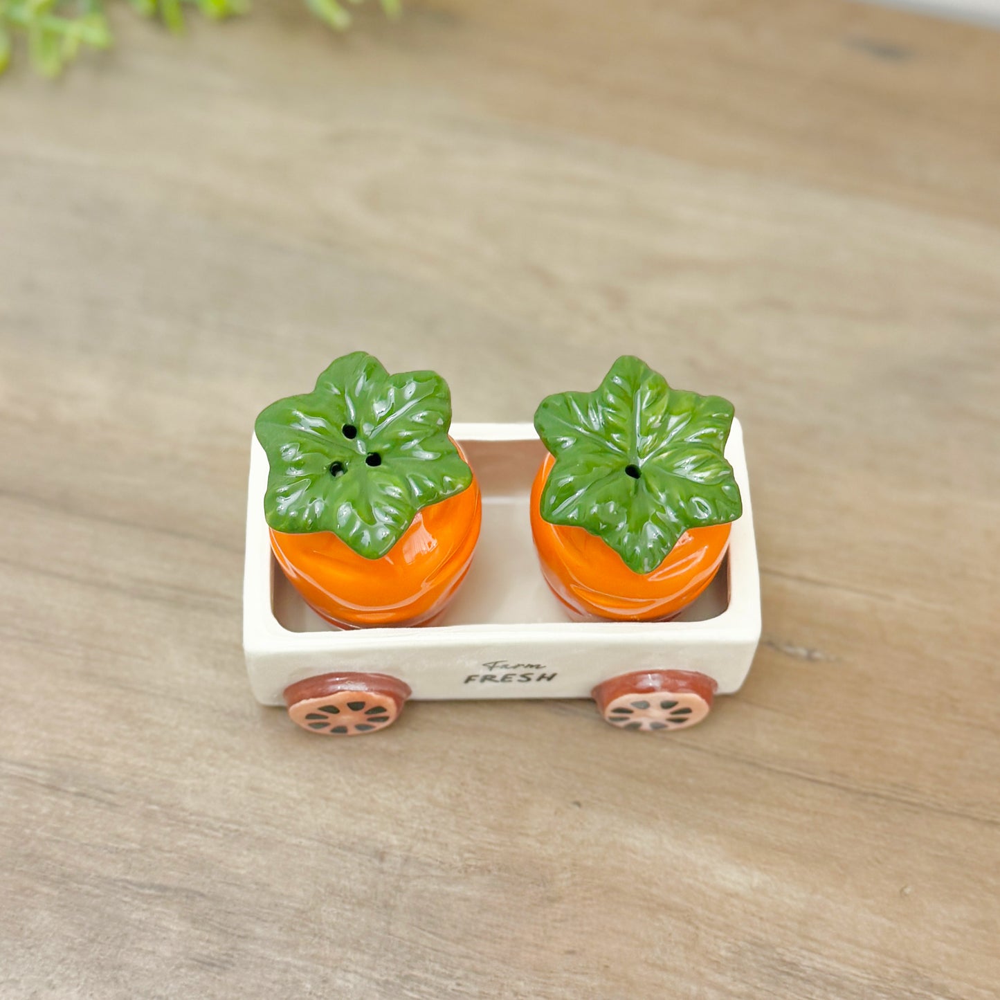 Carrot Salt and Pepper Shakers – Ceramic Cruet Set for Kitchen & Table Decor
