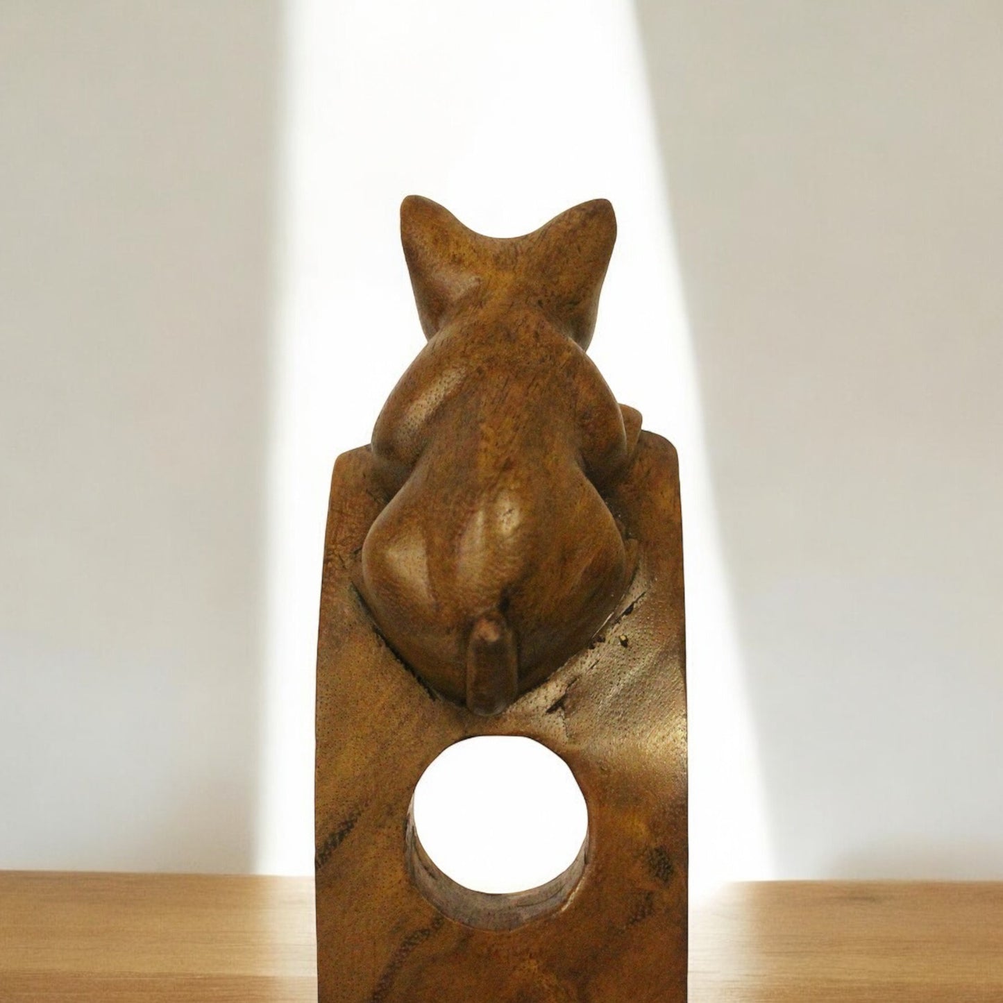 Cat Wooden Wine Holder - Free Standing Wine Holder