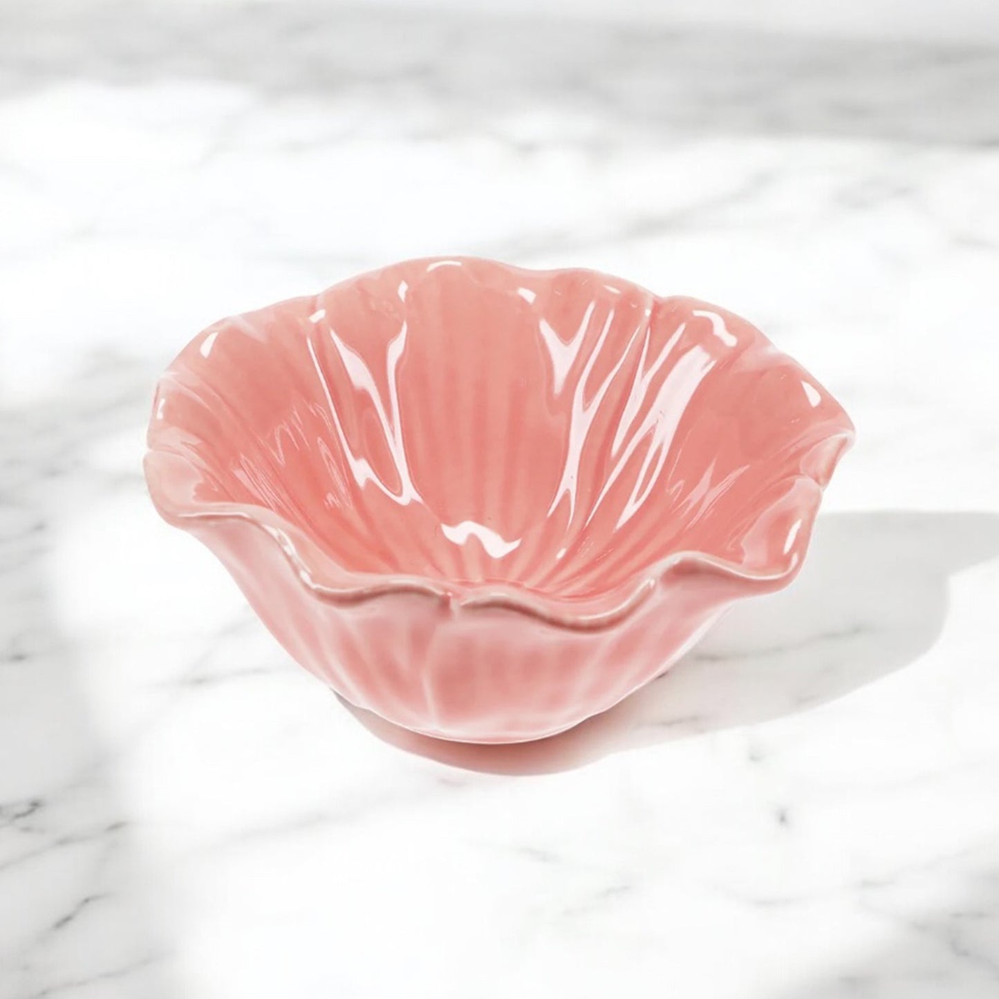 Ceramic Flower Bowls and Plates – Pastel Decorative Dishes for Snacks, Dips & Trinkets