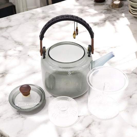 Glass Herbal Tea Infuser Teapot – Loose Leaf Steaming Teapot for Tea Lovers