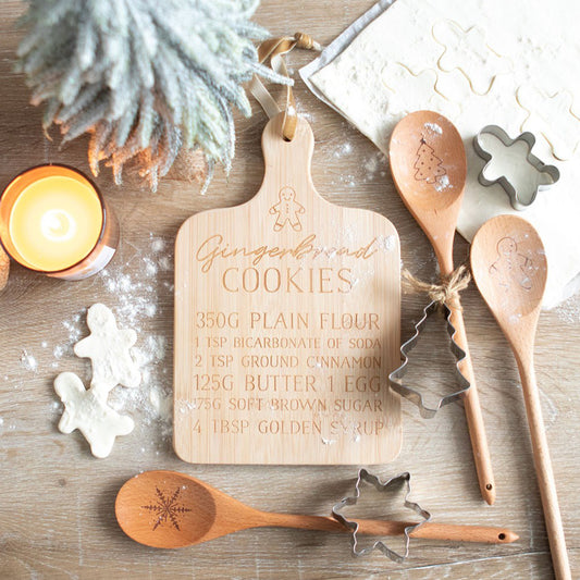 Christmas Gingerbread Serving Board - Gingerbread Recipe Platter - Christmas Tablescape