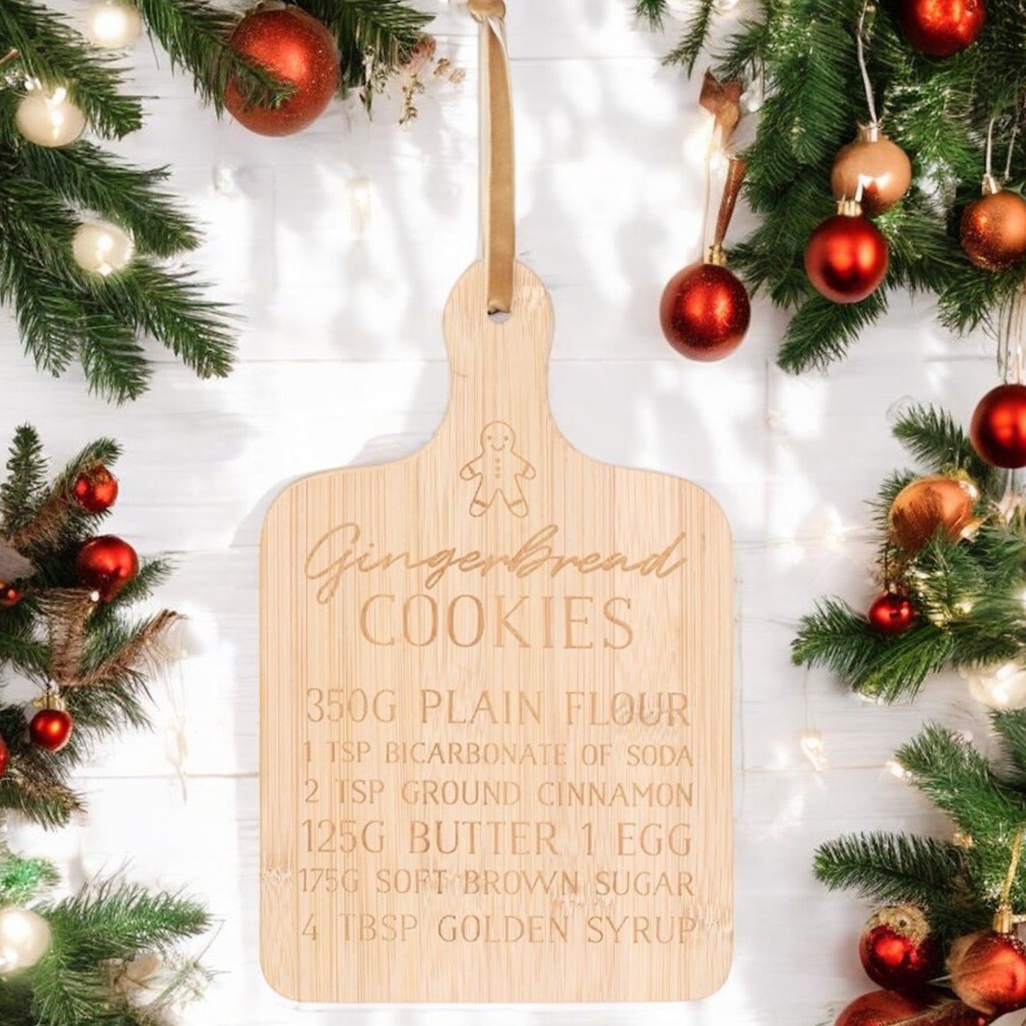 Christmas Gingerbread Serving Board - Gingerbread Recipe Platter - Christmas Tablescape