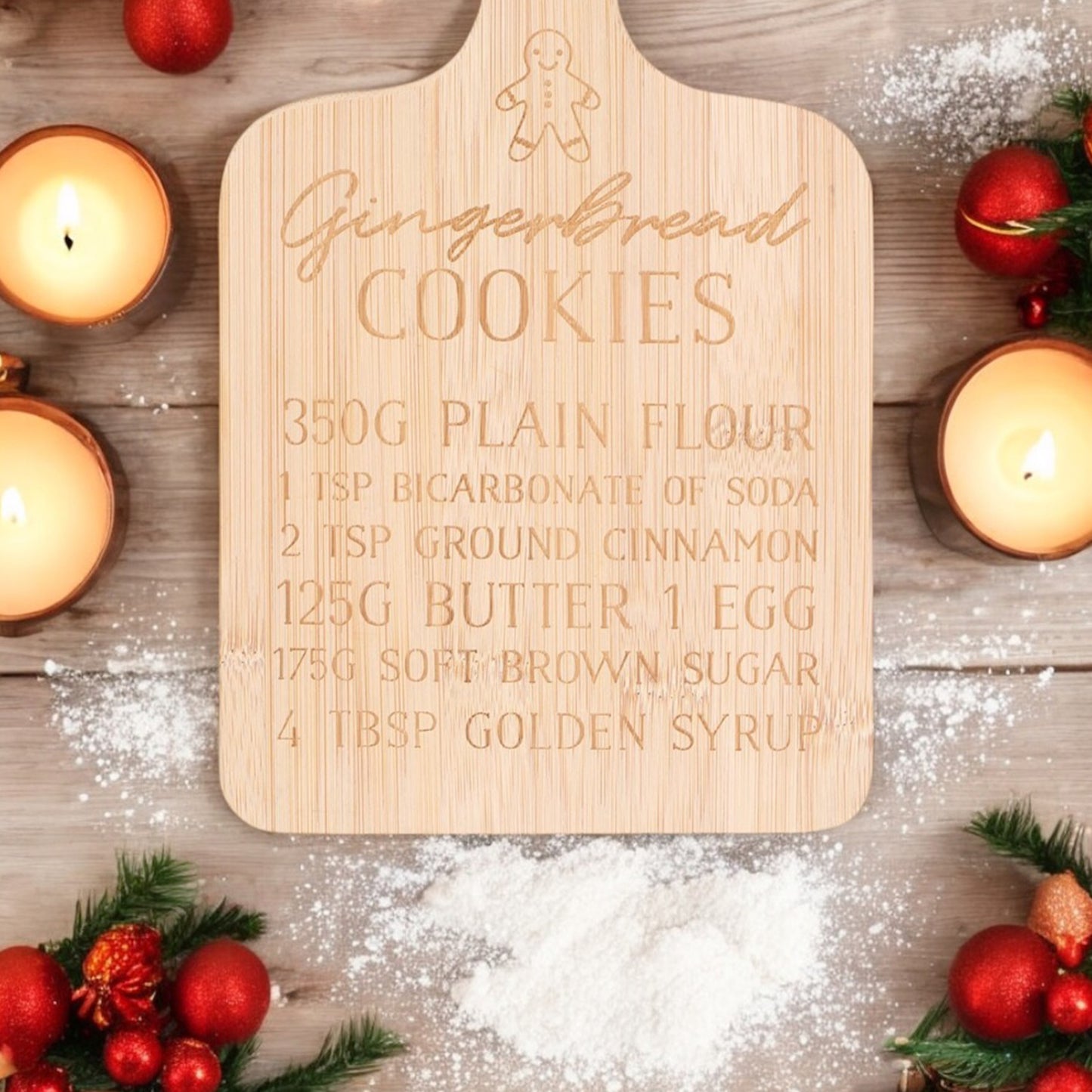 Christmas Gingerbread Serving Board - Gingerbread Recipe Platter - Christmas Tablescape