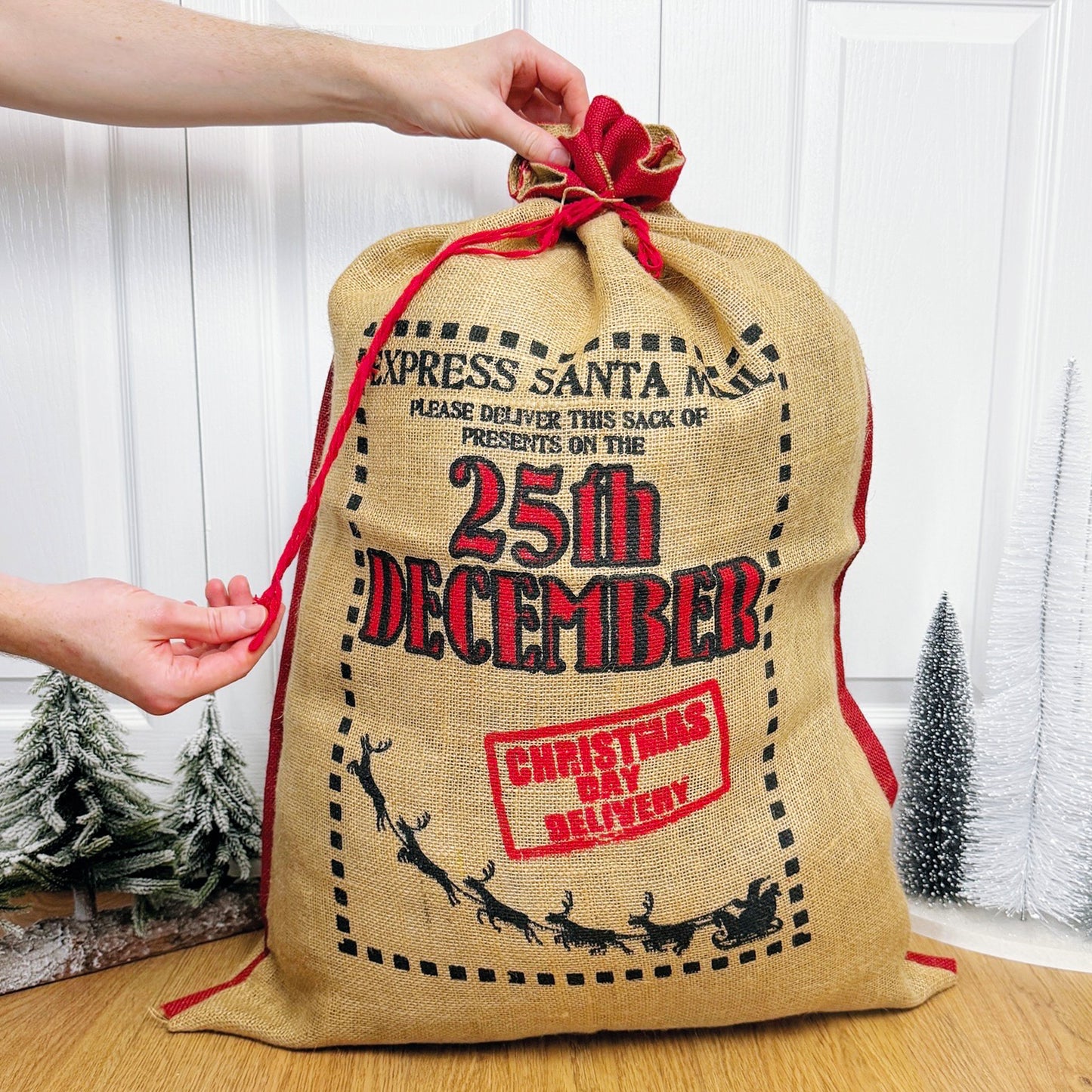 Traditional Christmas Gift Sack - Santa Mail Christmas Present Sack - Eco Christmas
