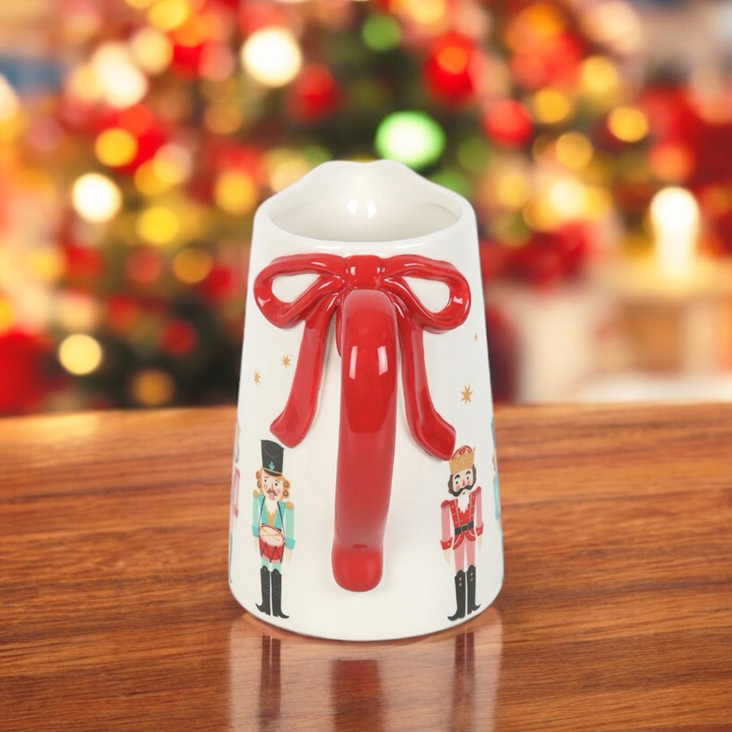 Nutcracker Christmas Flower Jug – Festive Ceramic Vase