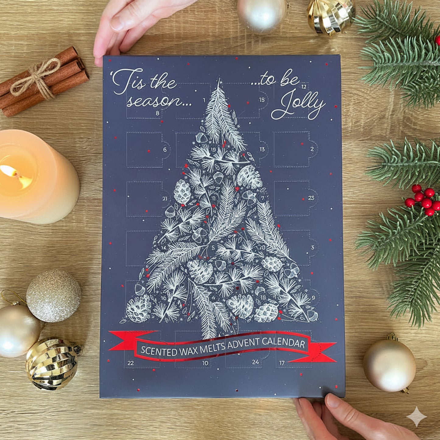 Advent Calendar with Scented Wax Melts - Christmas Countdown Calendars