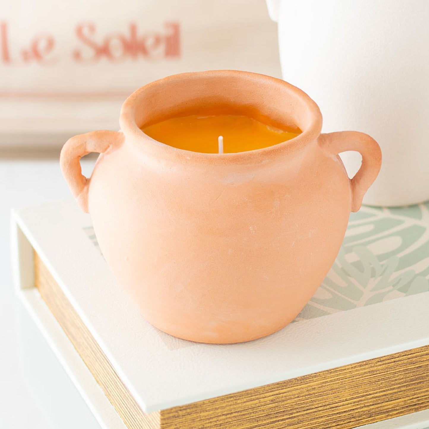 Terracotta Citronella Candle – Natural Insect Repellent Garden Candle