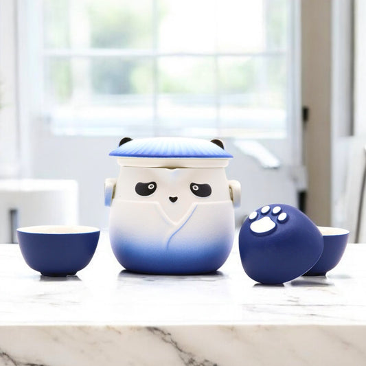 Cute Panda Tea Pot with Tea Cups - Matching Panda Tea Set