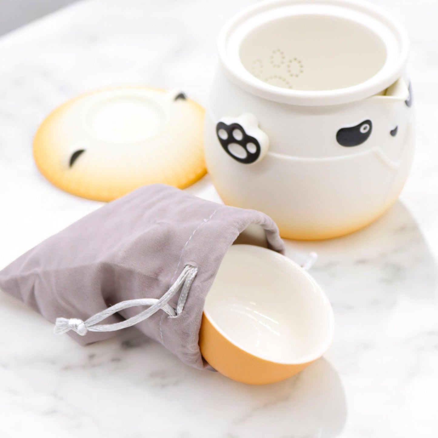 Cute Panda Tea Pot with Tea Cups - Matching Panda Tea Set