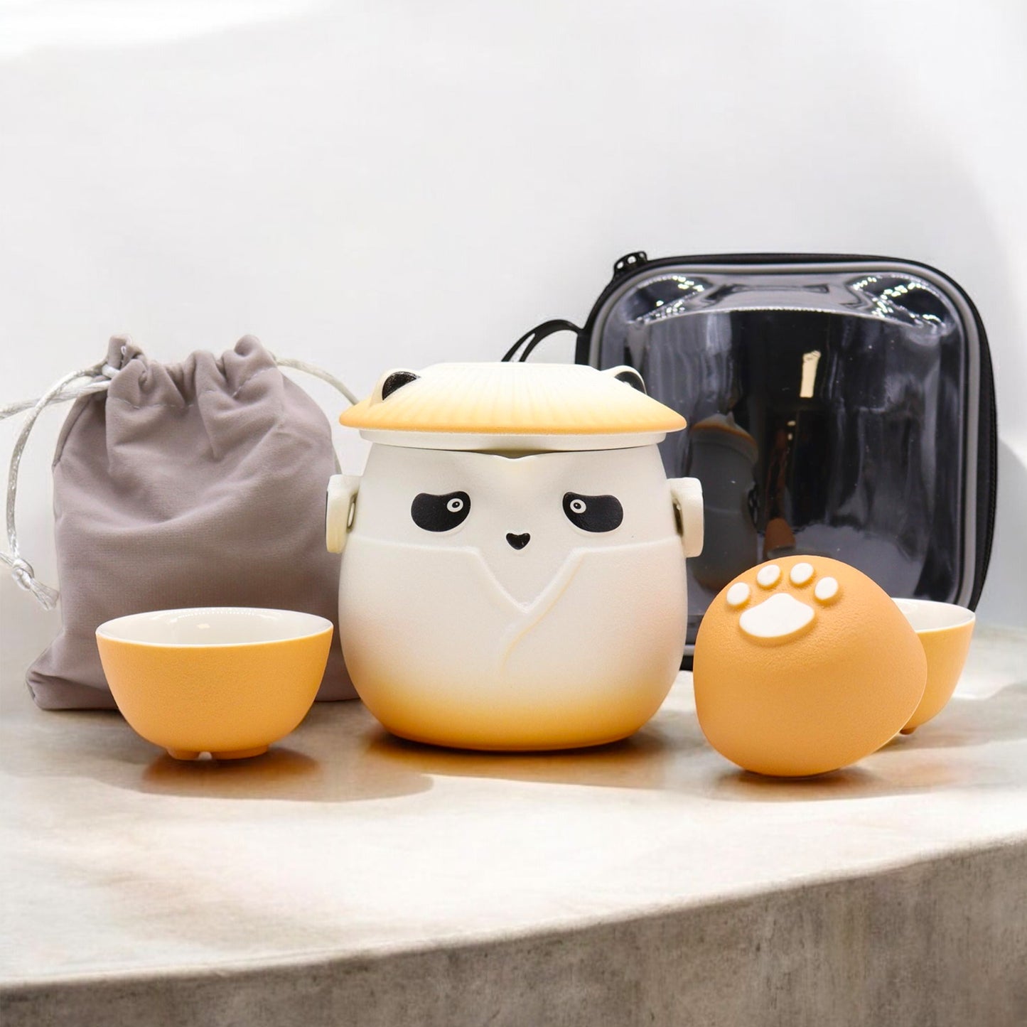 Cute Panda Tea Pot with Tea Cups - Matching Panda Tea Set