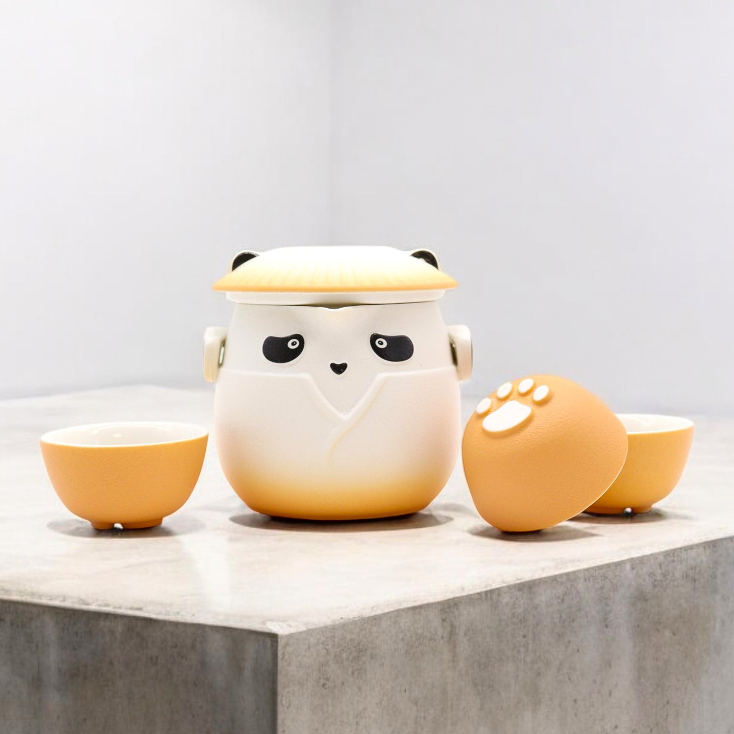 Cute Panda Tea Pot with Tea Cups - Matching Panda Tea Set