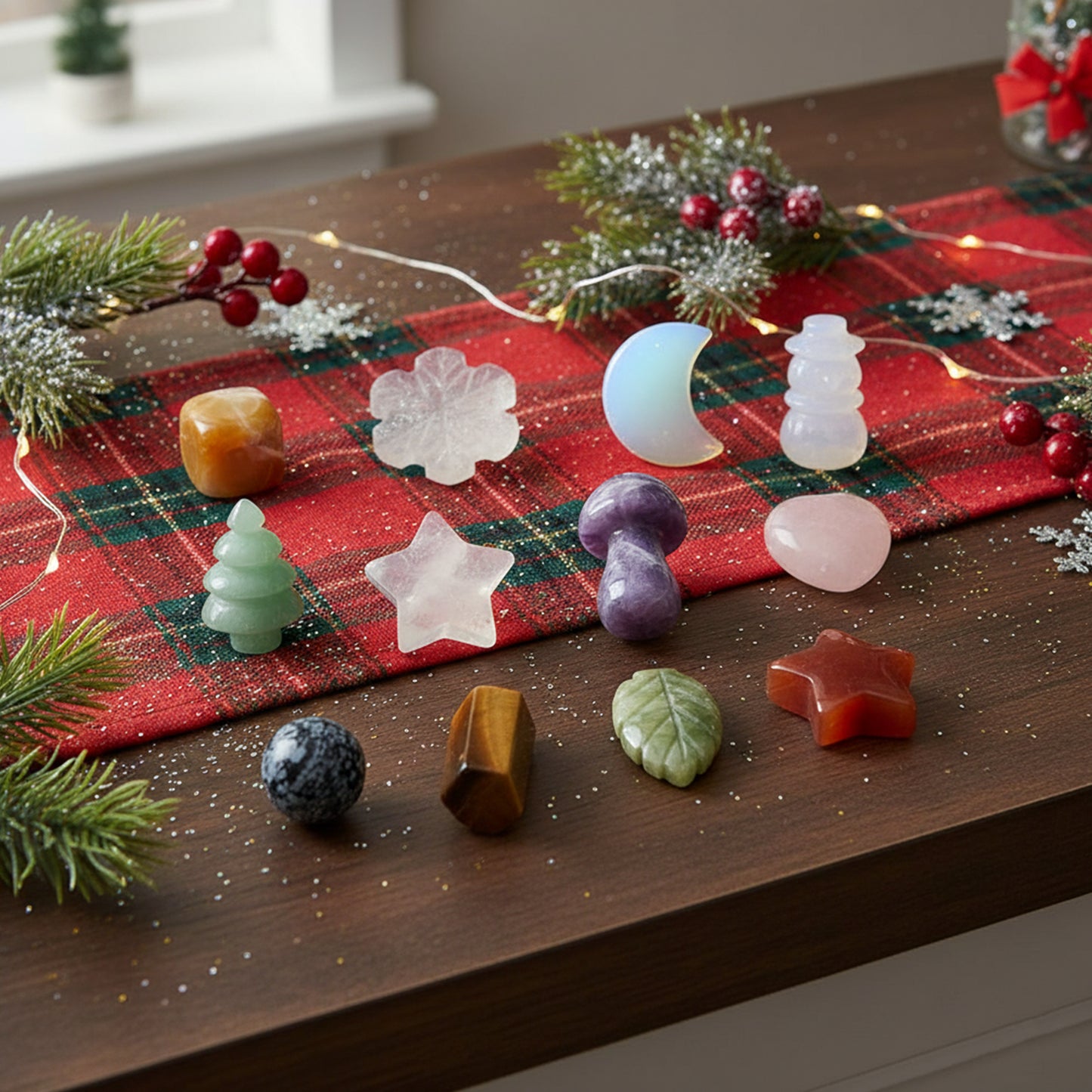 12 Day Crystal Advent Calendar - Gemstone Christmas Countdown