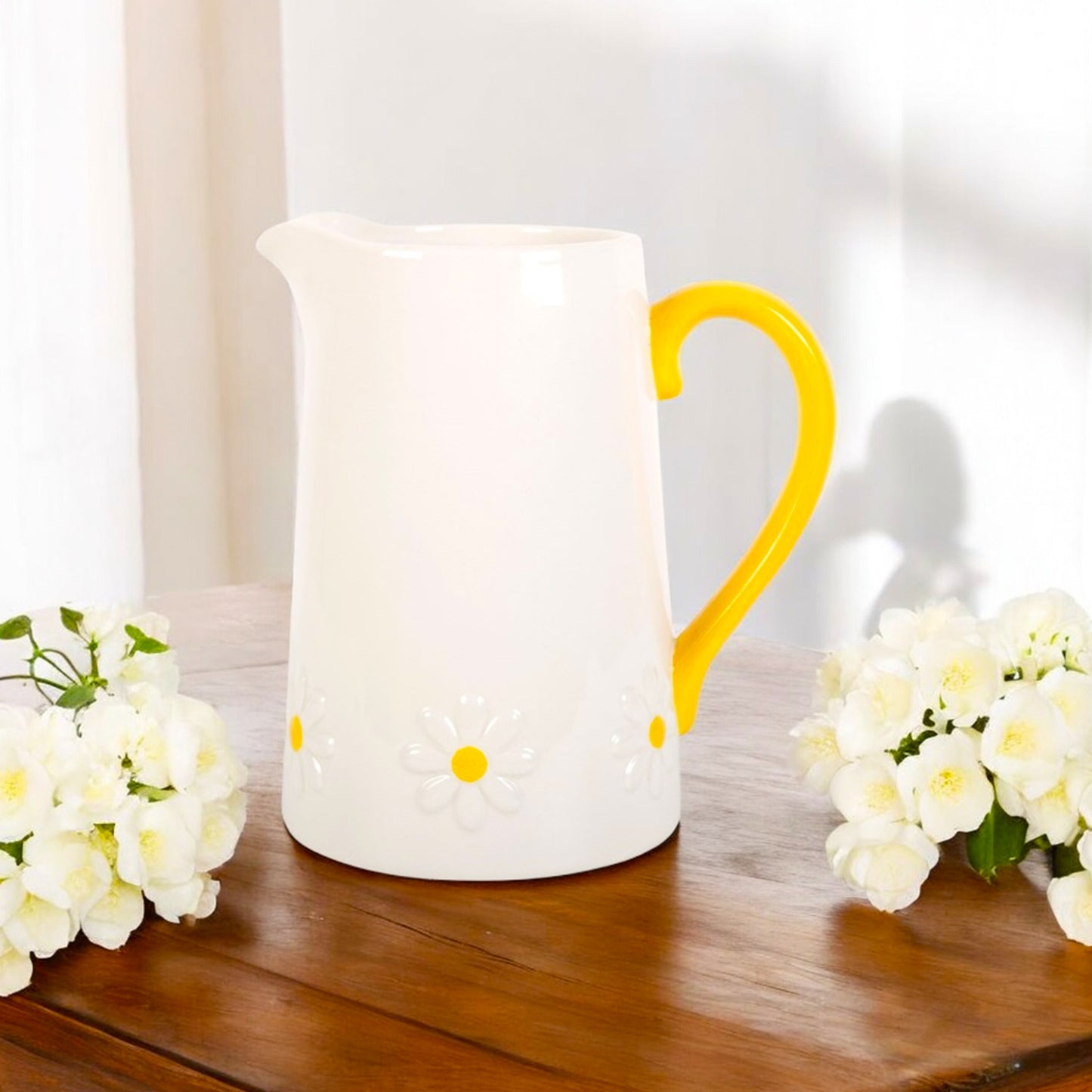 Daisy Flower Jug Vase - Spring Flower Vase - Gifts for Mum