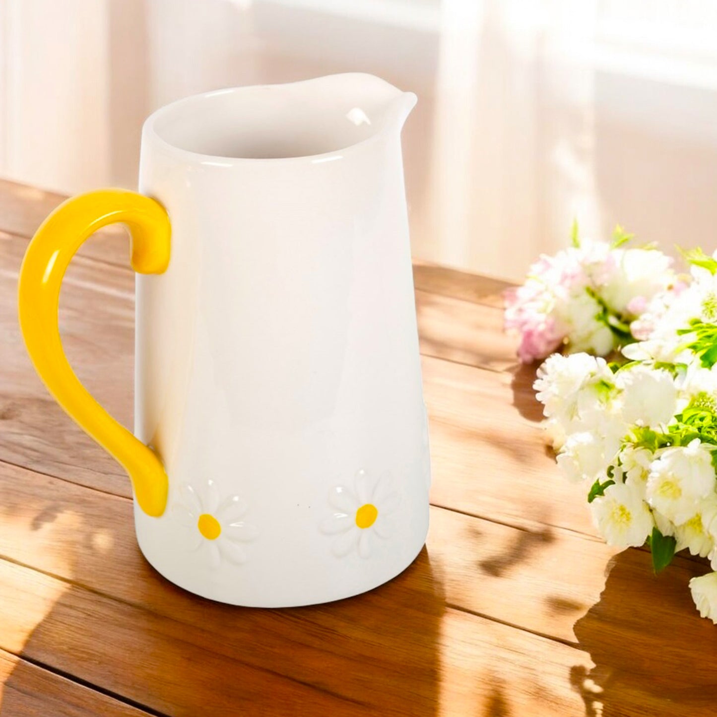 Daisy Flower Jug Vase - Spring Flower Vase - Gifts for Mum