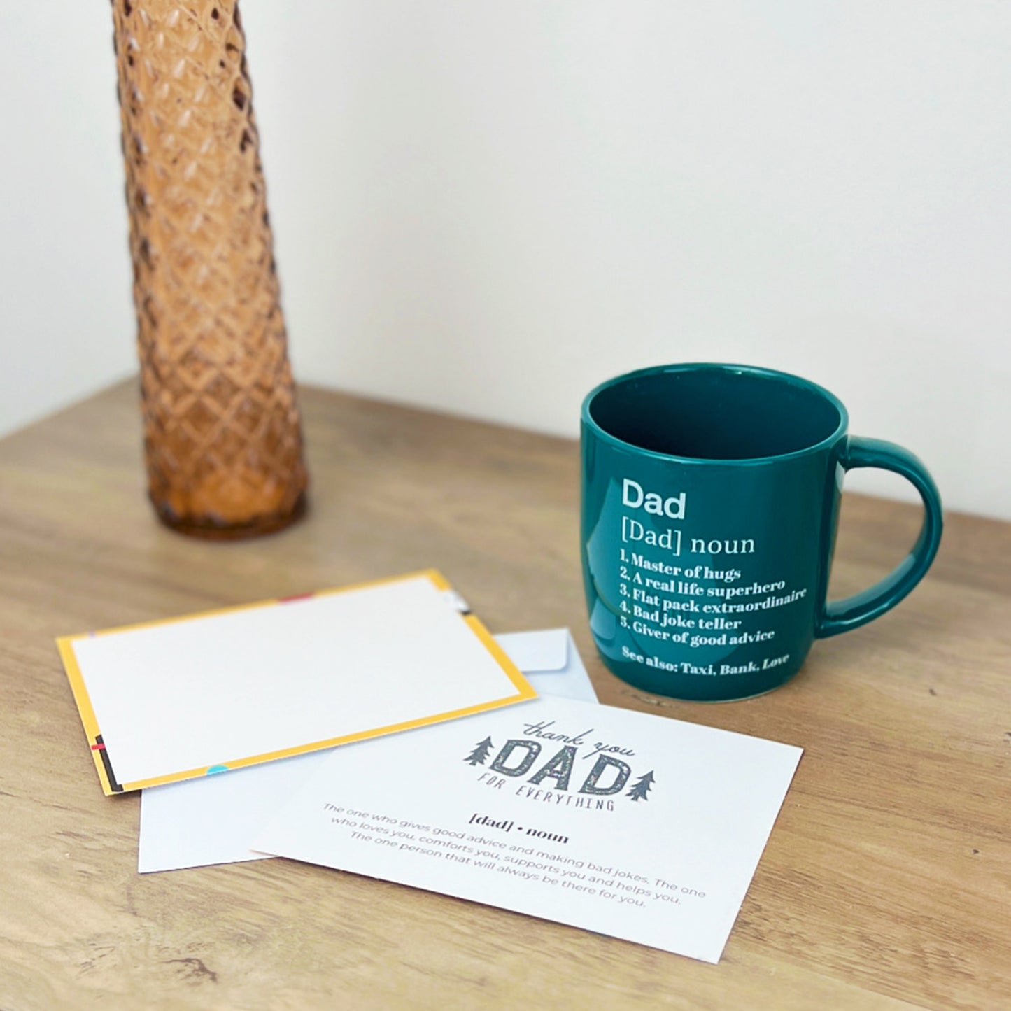Father's Day Gift Mug with Greetings Card - Gift for Dad with Card