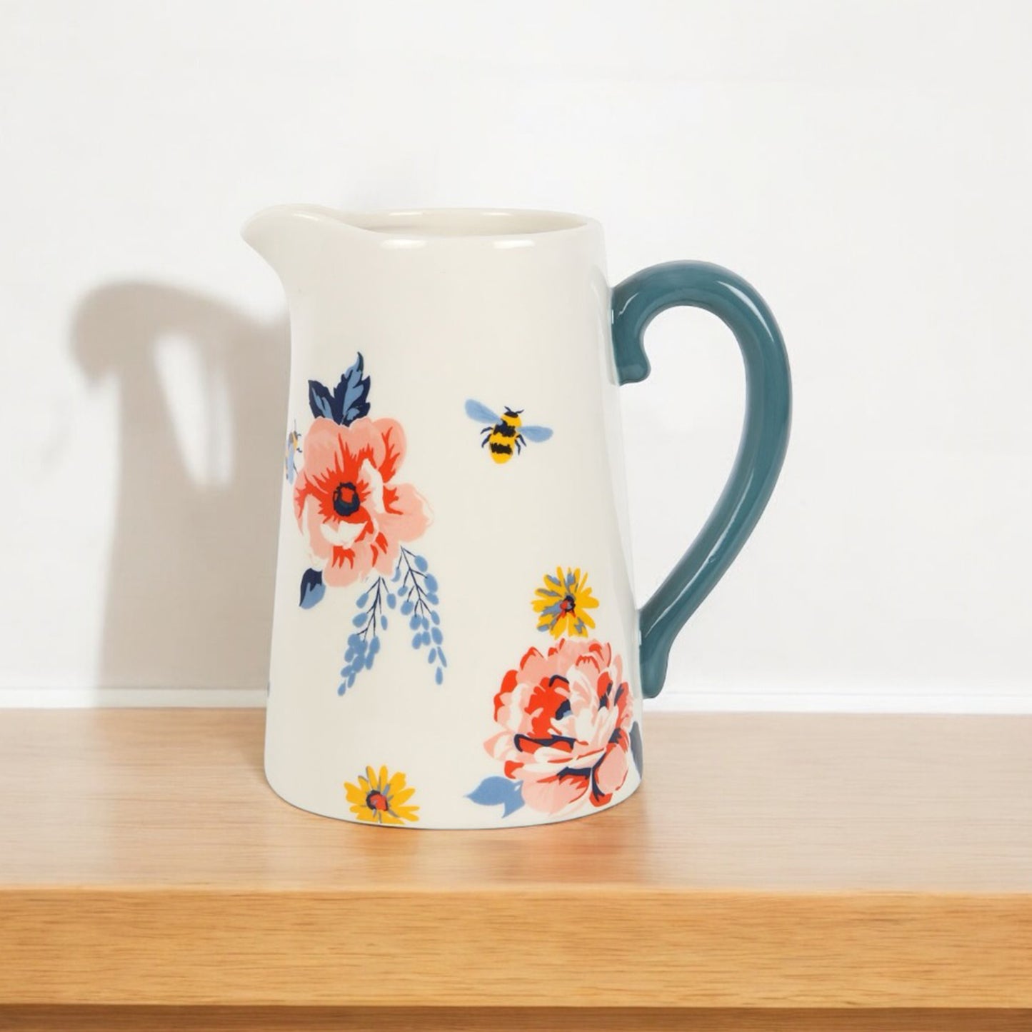 Floral Flower Jug - Floral Flower Vase Jug - Flower Gifts for Her - Flower Jug Vase