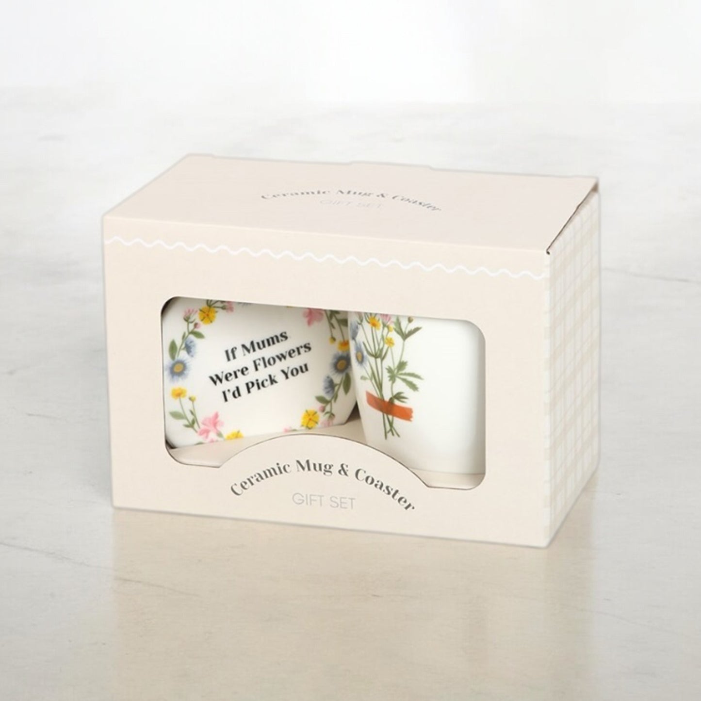 Floral Mug and Coaster Gift Set for Mum – “If Mums Were Flowers, I’d Pick You”