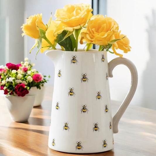 Bumble Bee Flower Jug Vase - Bee Flower Vase - Gifts for Mum - Gift for Wife