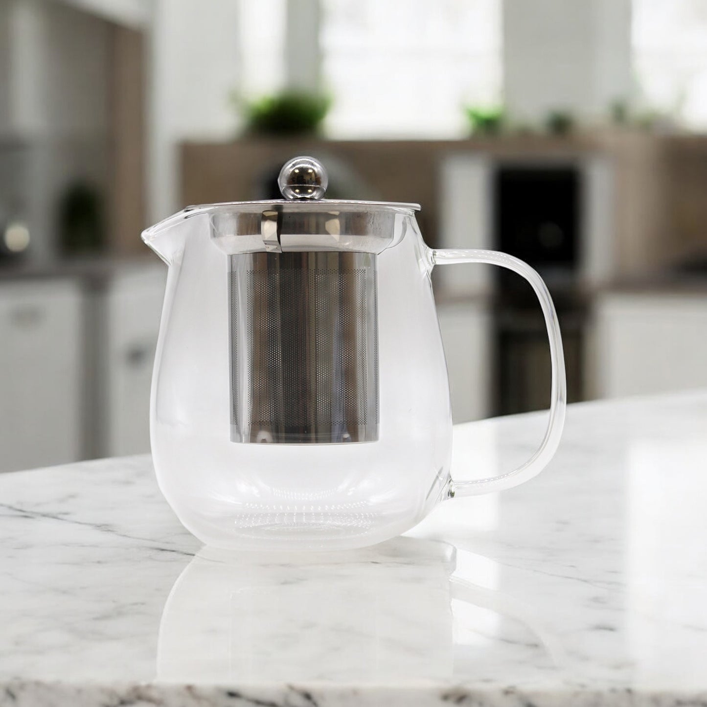 Glass Infuser Teapot – Loose Leaf & Herbal Tea Pot in Multiple Sizes