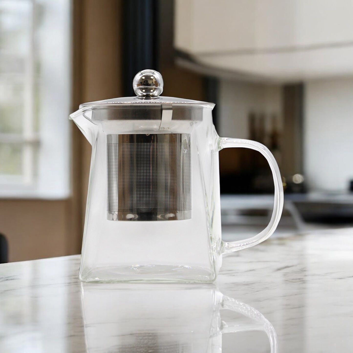 Glass Infuser Teapot – Loose Leaf & Herbal Tea Pot in Multiple Sizes