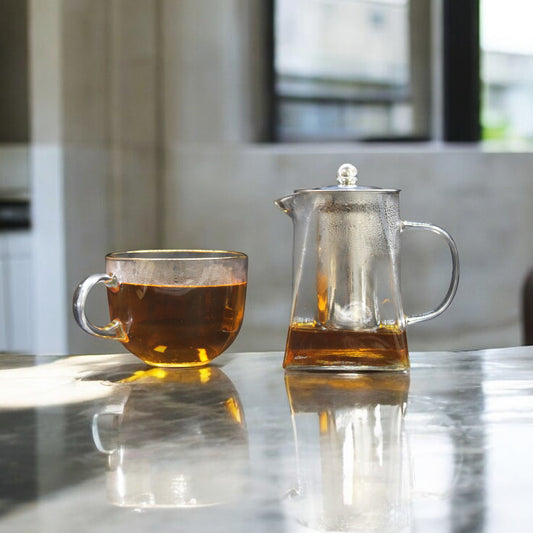 Glass Infuser Teapot – Loose Leaf & Herbal Tea Pot in Multiple Sizes