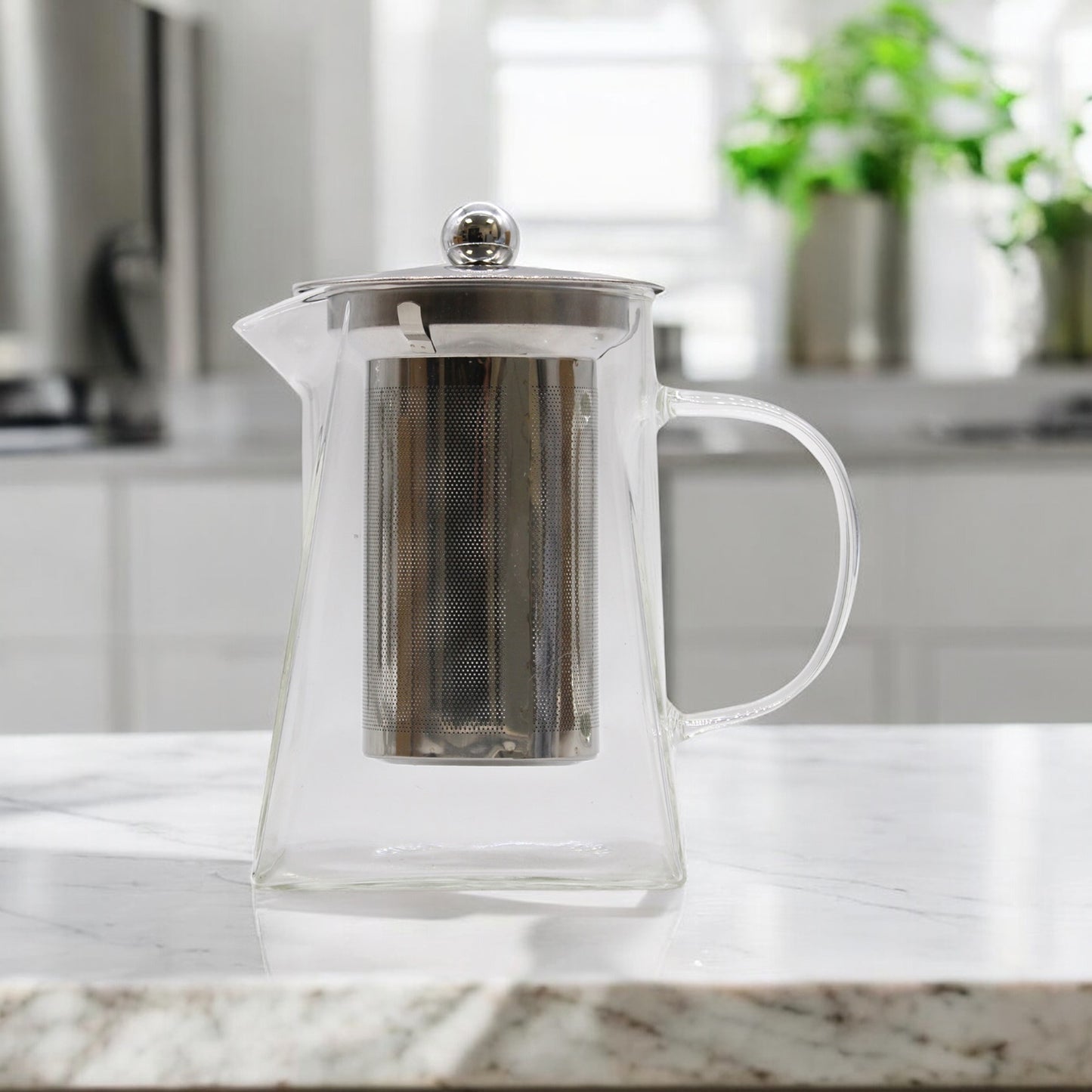 Glass Infuser Teapot – Loose Leaf & Herbal Tea Pot in Multiple Sizes
