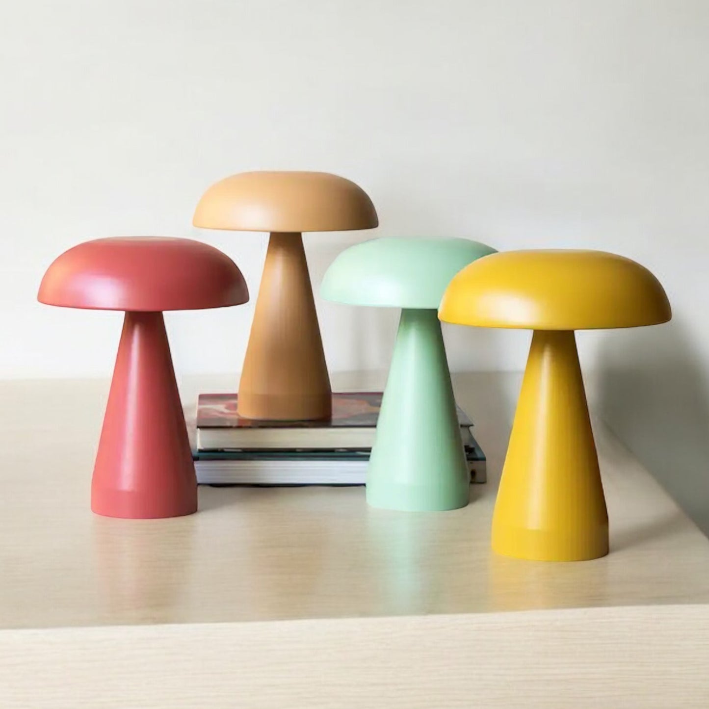 Portable Mushroom Lamp – Dimmable Touch Control Lamp for Camping - Cordless Lamp