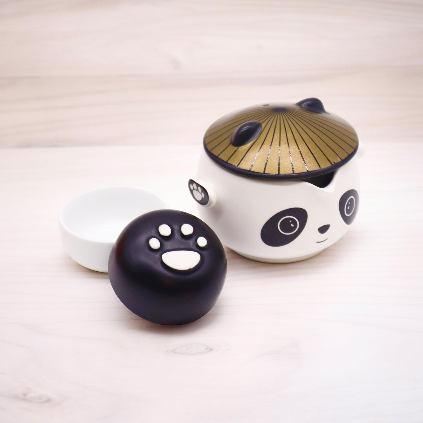 Panda Teapot and Tea Cup Set - Herbal Tea Infusion Teapot Set - Travel Tea Set