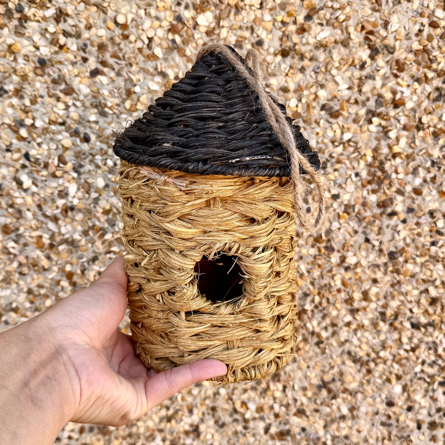 Rattan Bird House – Natural Garden Nesting Box & Gift for Gardeners