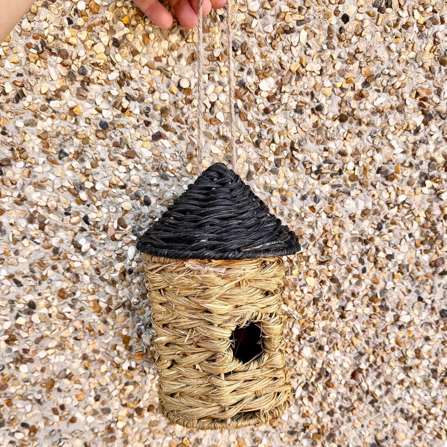 Rattan Bird House – Natural Garden Nesting Box & Gift for Gardeners