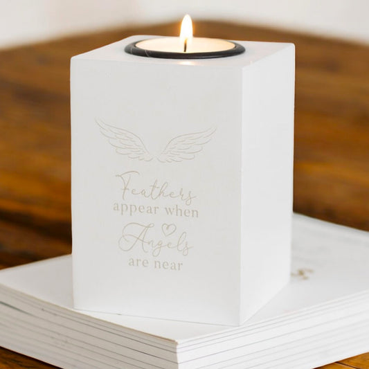 Angel Wing Remembrance Tealight Holder – Memorial Gift Candle Holder