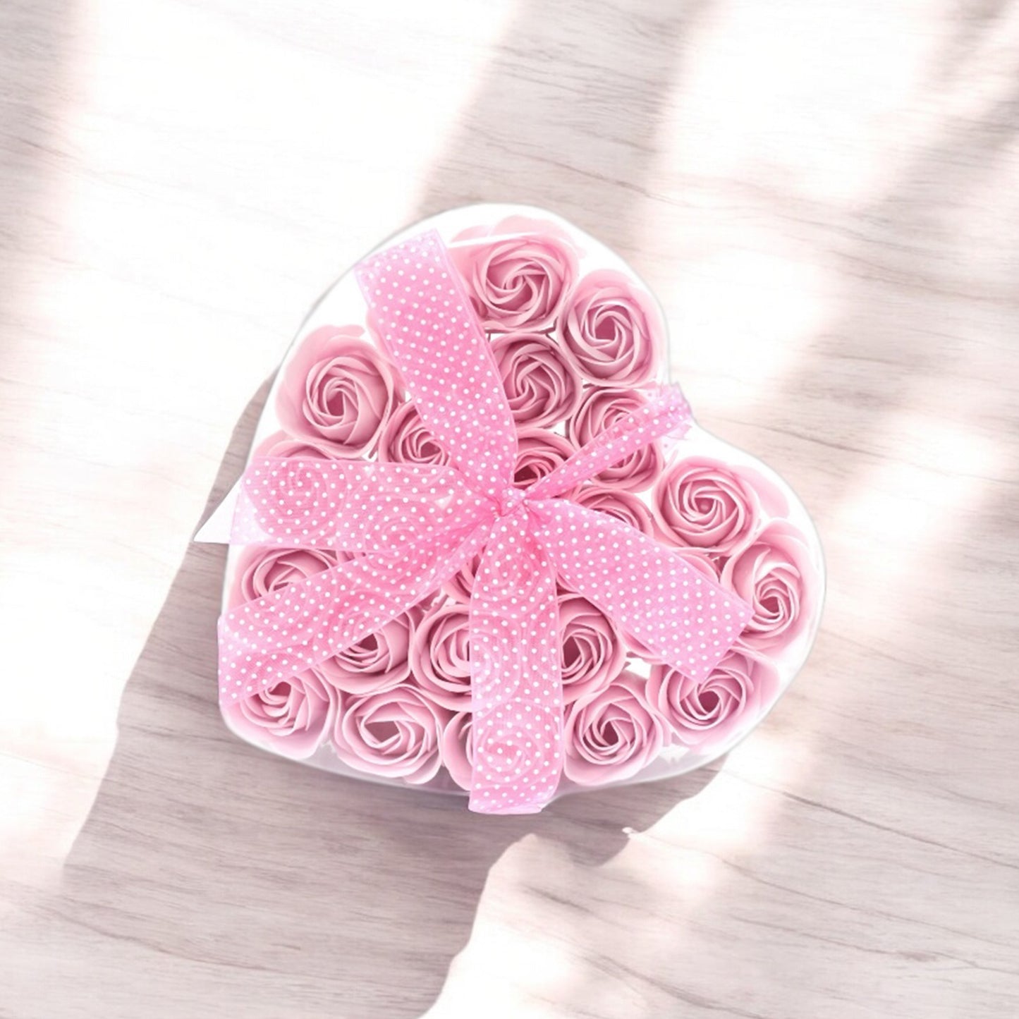 Heart-Shaped Soap Flower Bath Set – Romantic Valentine’s Day Gift for Her