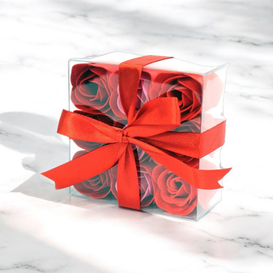Romantic Rose Soap Flower Gift Set – Handmade Bath Bomb Flowers in Gift Box