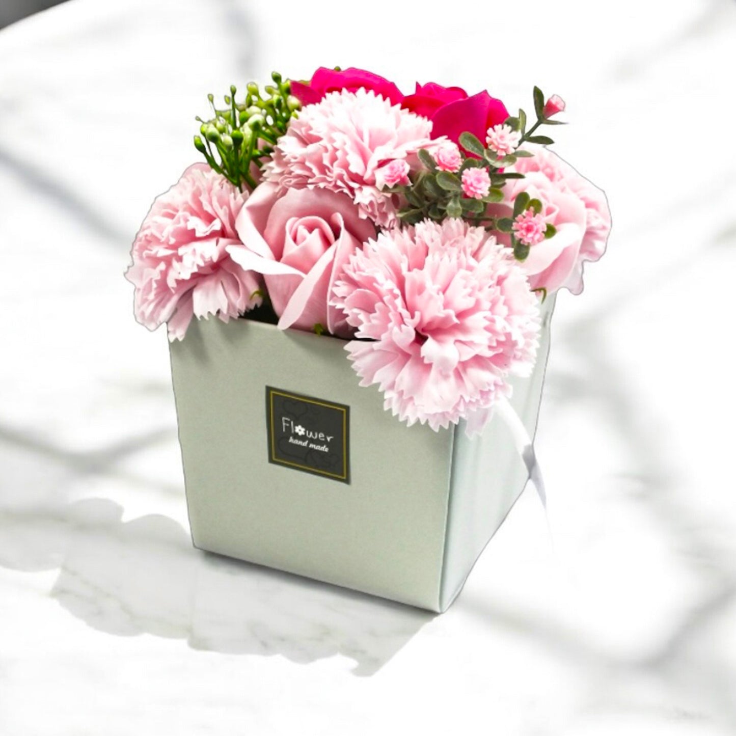 Handmade Soap Flower Bath Hamper – Romantic Gift for Her & Self-Care Spa Set