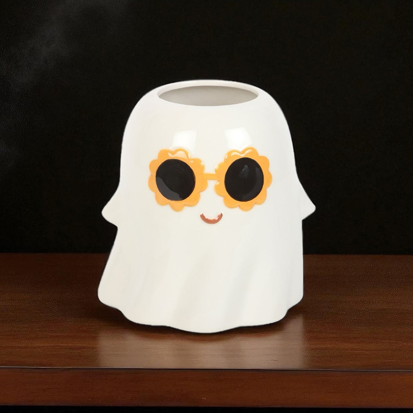 Spooky Ghost Flower Vase - White Halloween Vase