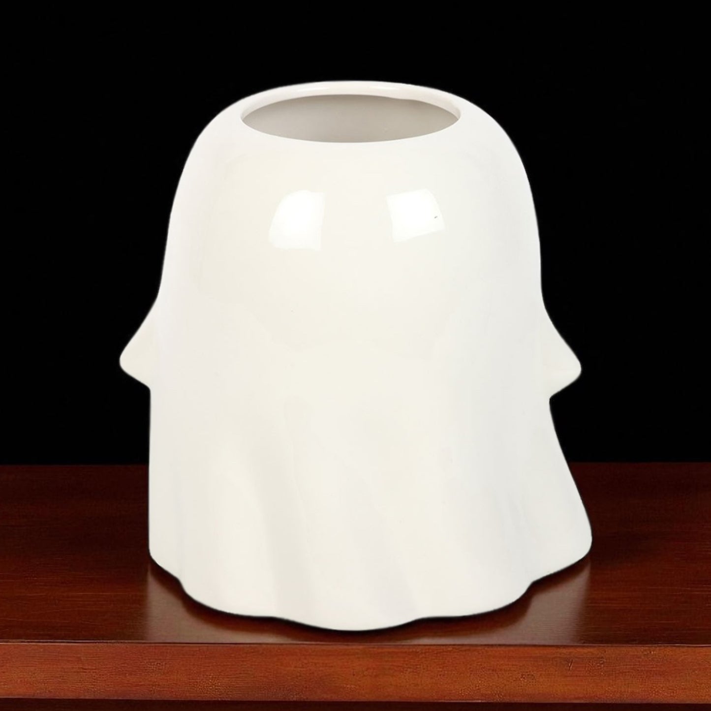 Spooky Ghost Flower Vase - White Halloween Vase
