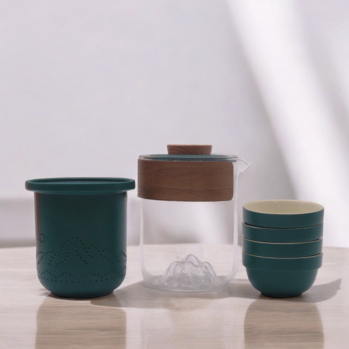 Travel Tea Set with Teapot and Tea Cups - Camping Tea Set - Herbal Tea Set