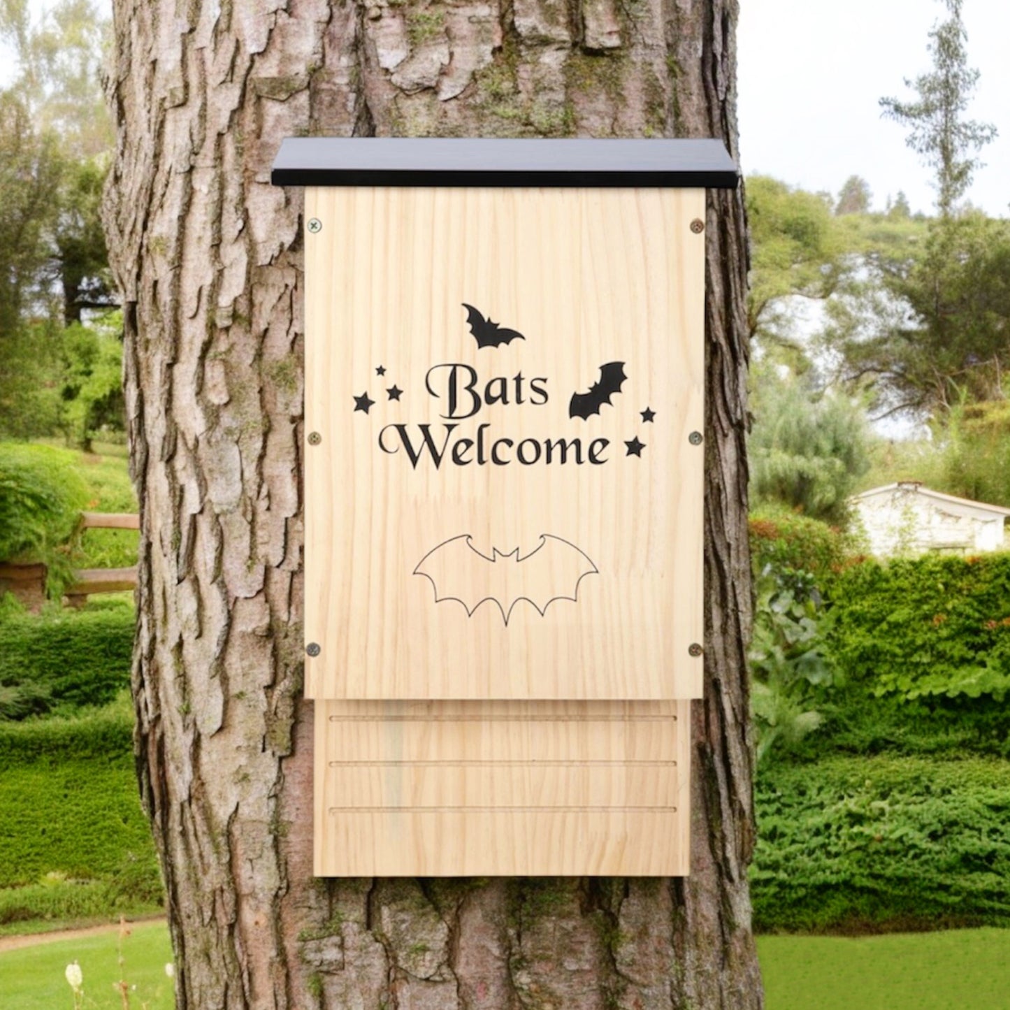 Wooden Bat Box - Bat Nesting Box for Garden - Gifts for Gardeners