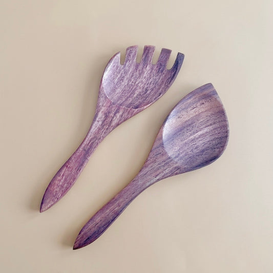 Wooden Salad Serving Spoons - Sustainable Salad Tongs