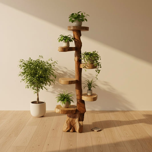 Teak Wood Shelves and Freestanding Bookcase - Teak Shelving Unit - Freestanding Bookshelf