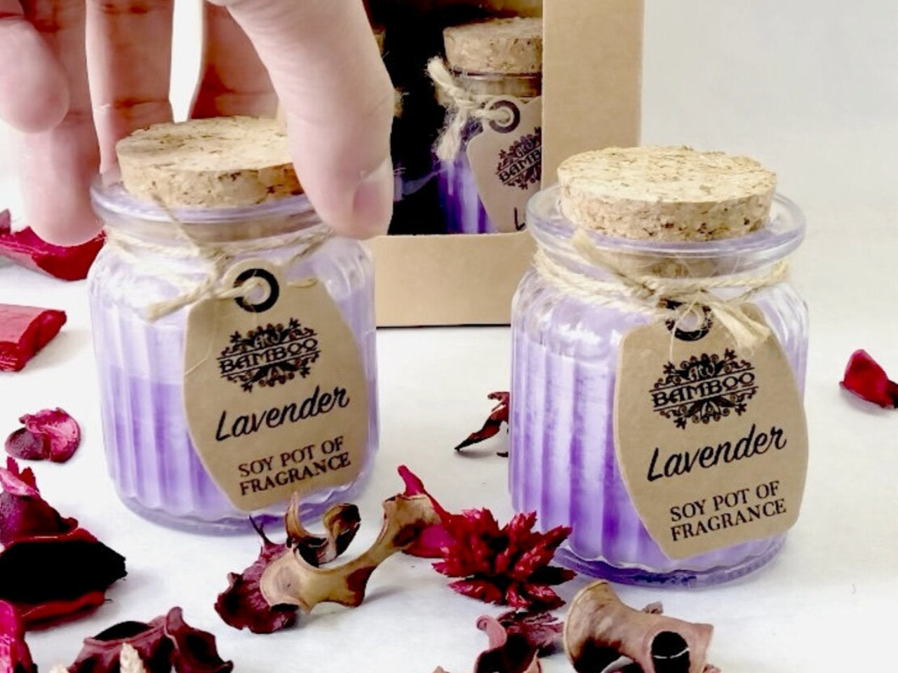 Lavender Soy Wax Candles - Vegan Lavender Candle in Glass