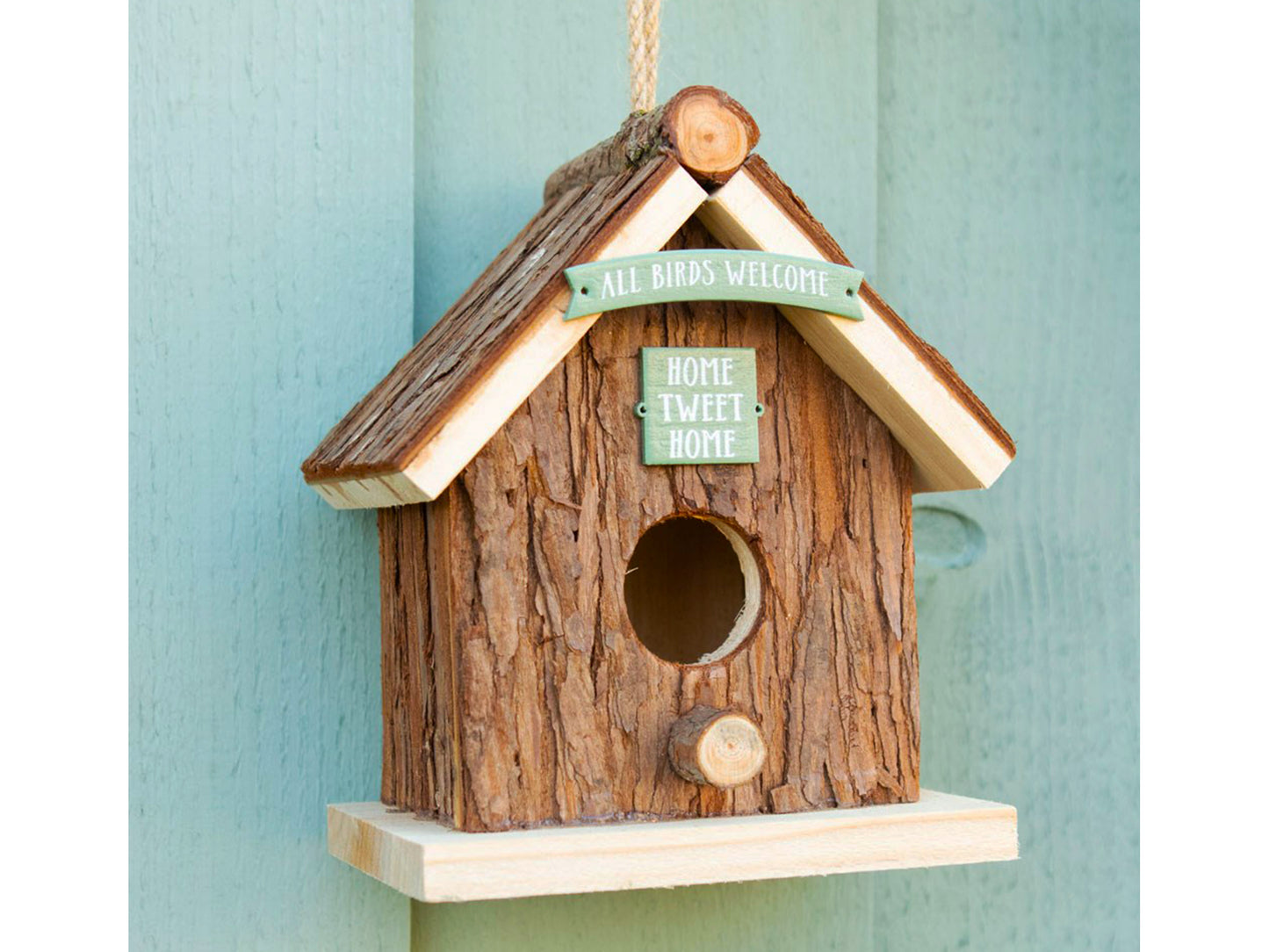 Wood Bark Garden Bird House - Garden Decorations - Gifts for Gardener
