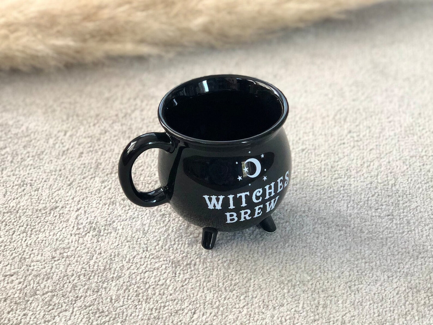 Black Cauldron Witchy Mug - Witches Brew Black Mug