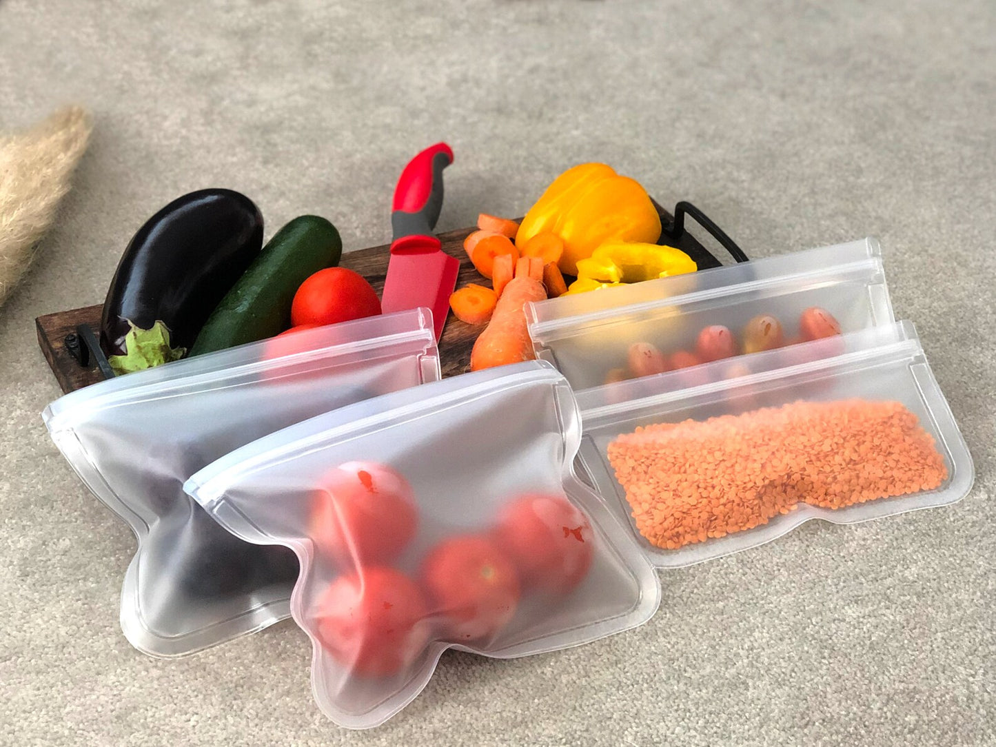 Washable & Reusable Eco Food Storage Bags - Sealable Food Bags