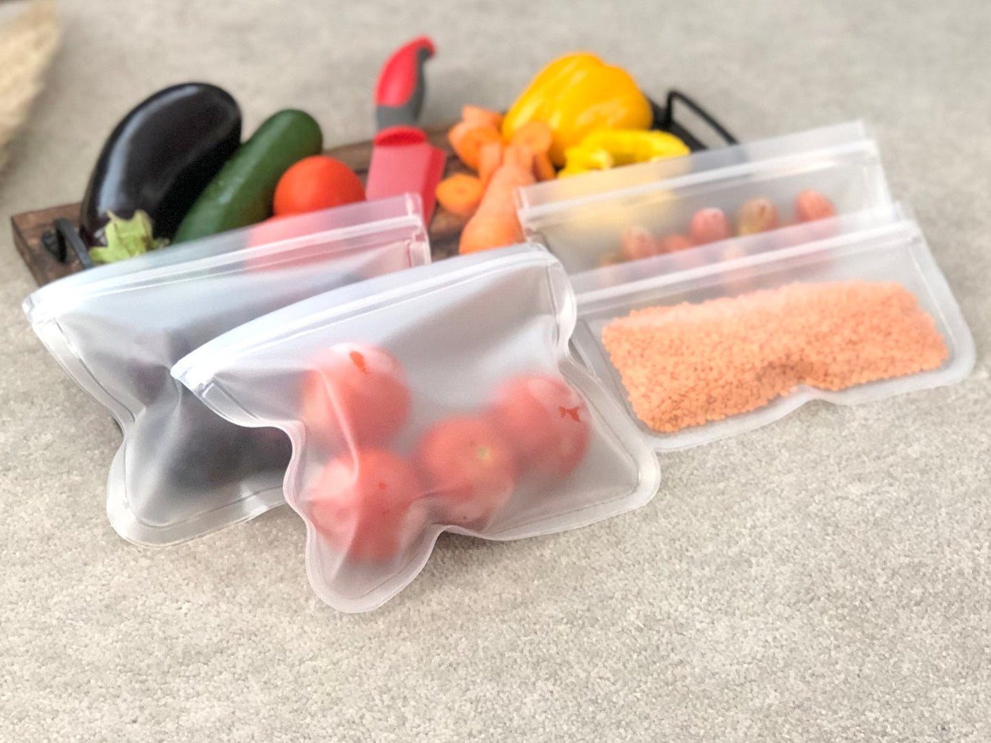 Washable & Reusable Eco Food Storage Bags - Sealable Food Bags