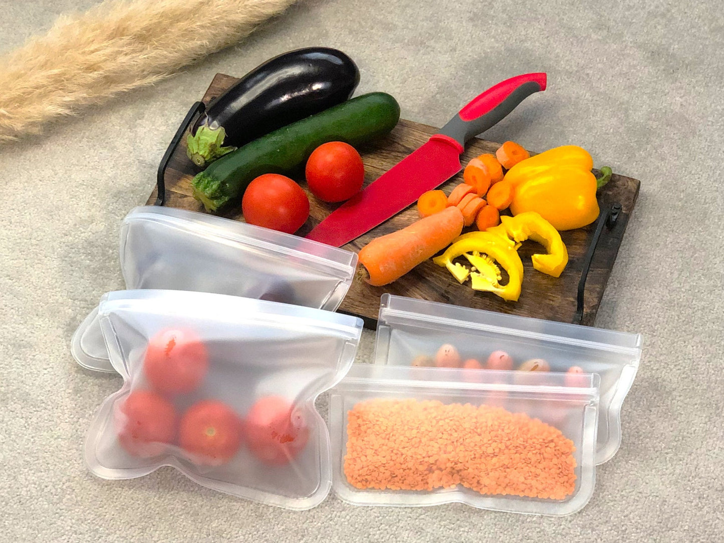 Washable & Reusable Eco Food Storage Bags - Sealable Food Bags